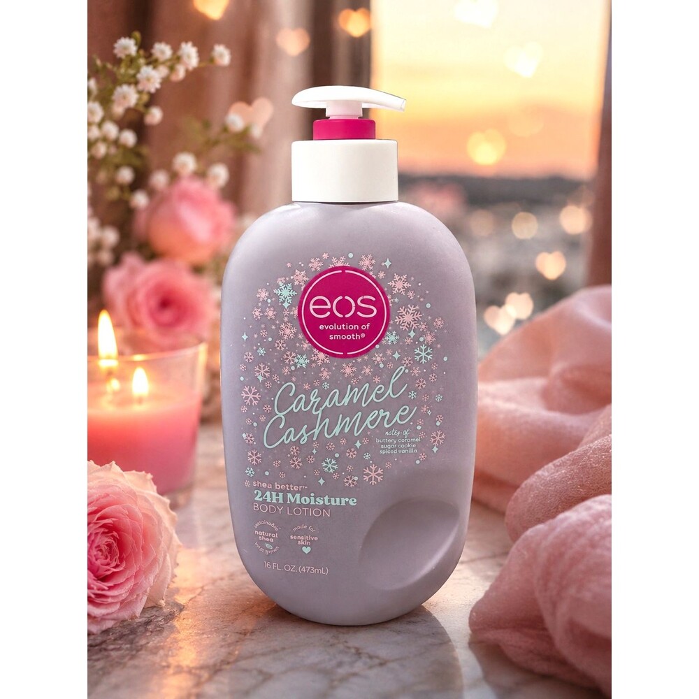 EOS Caramel Cashmere Body Lotion Shea Better 24 H Moisture 16 oz.